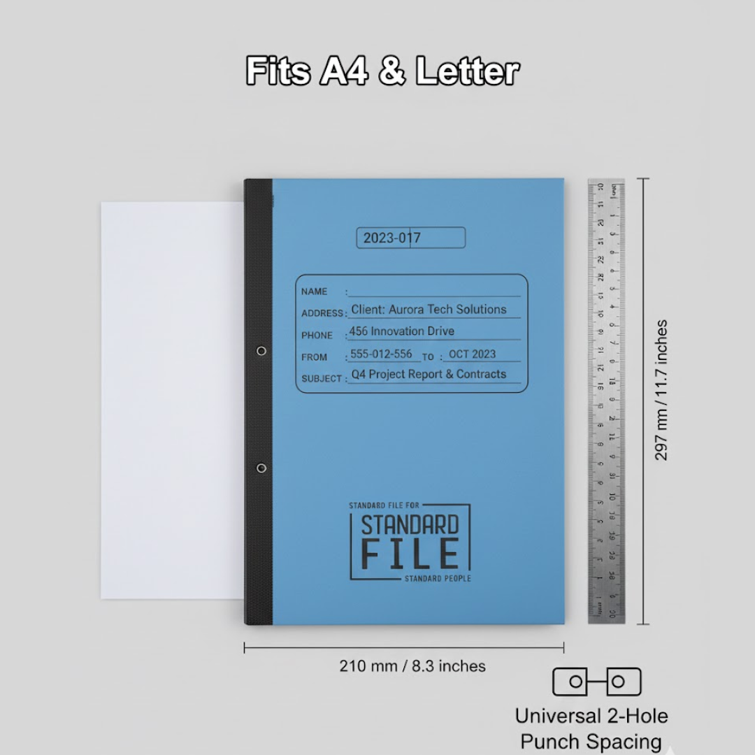 Standard File Plastic Clip â€“ A4 Paper Holder (33Ã—26 cm / 4 Pc)