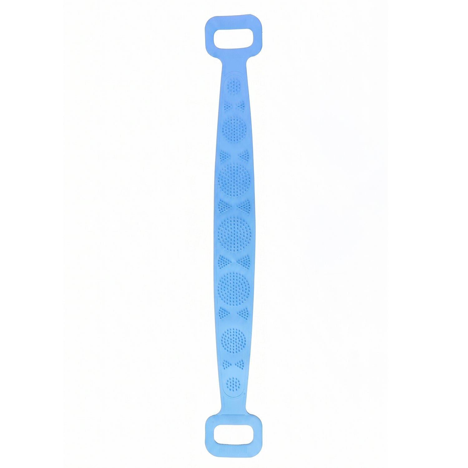 Silicone back scrubber showing benefits and uses