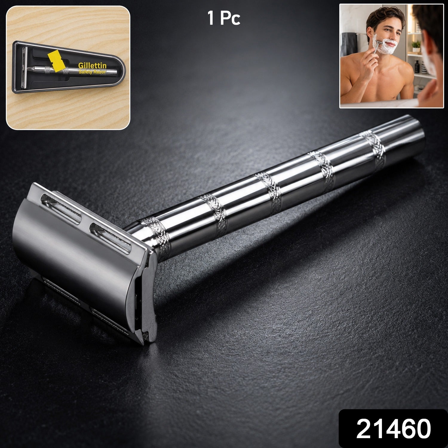 Classic Double Edge Shaving Razor for Men (1 Pc Mix Color)