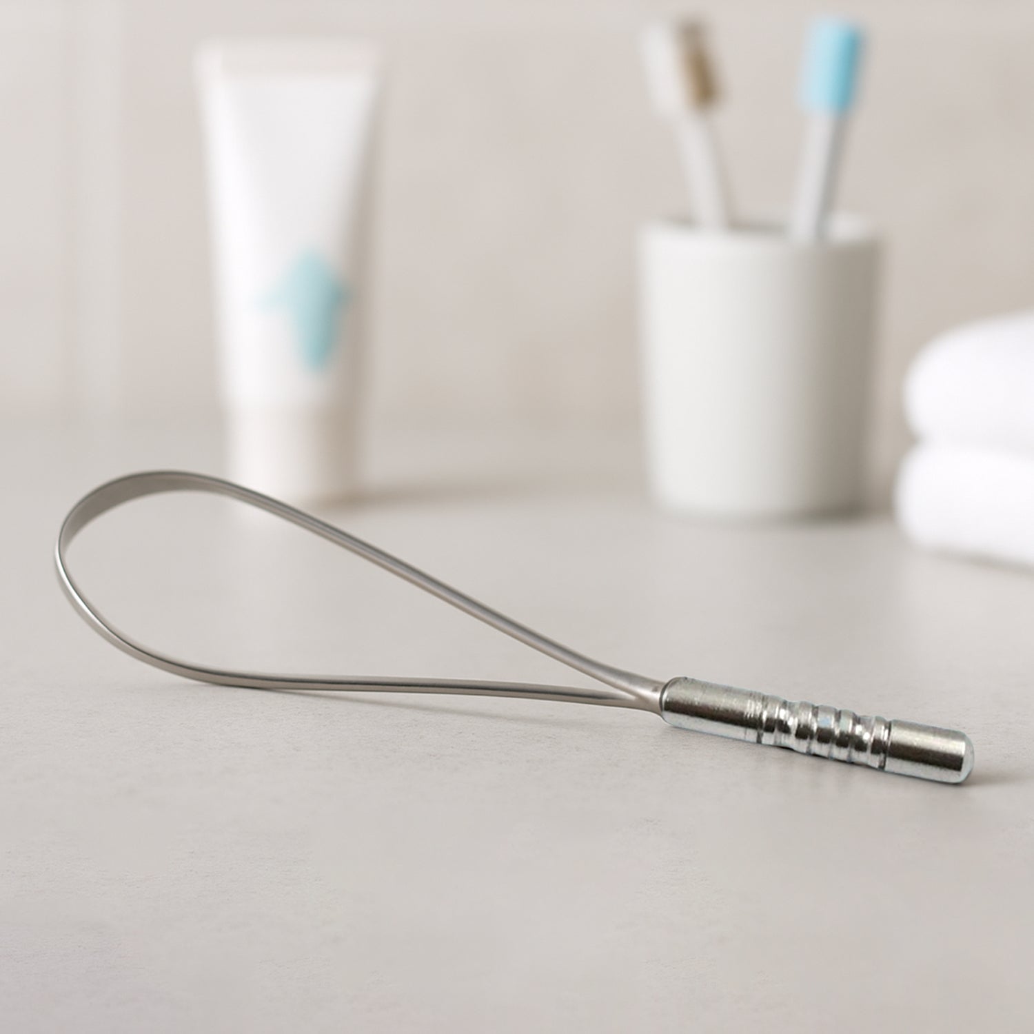 Steel Tongue Cleaner with Packaging