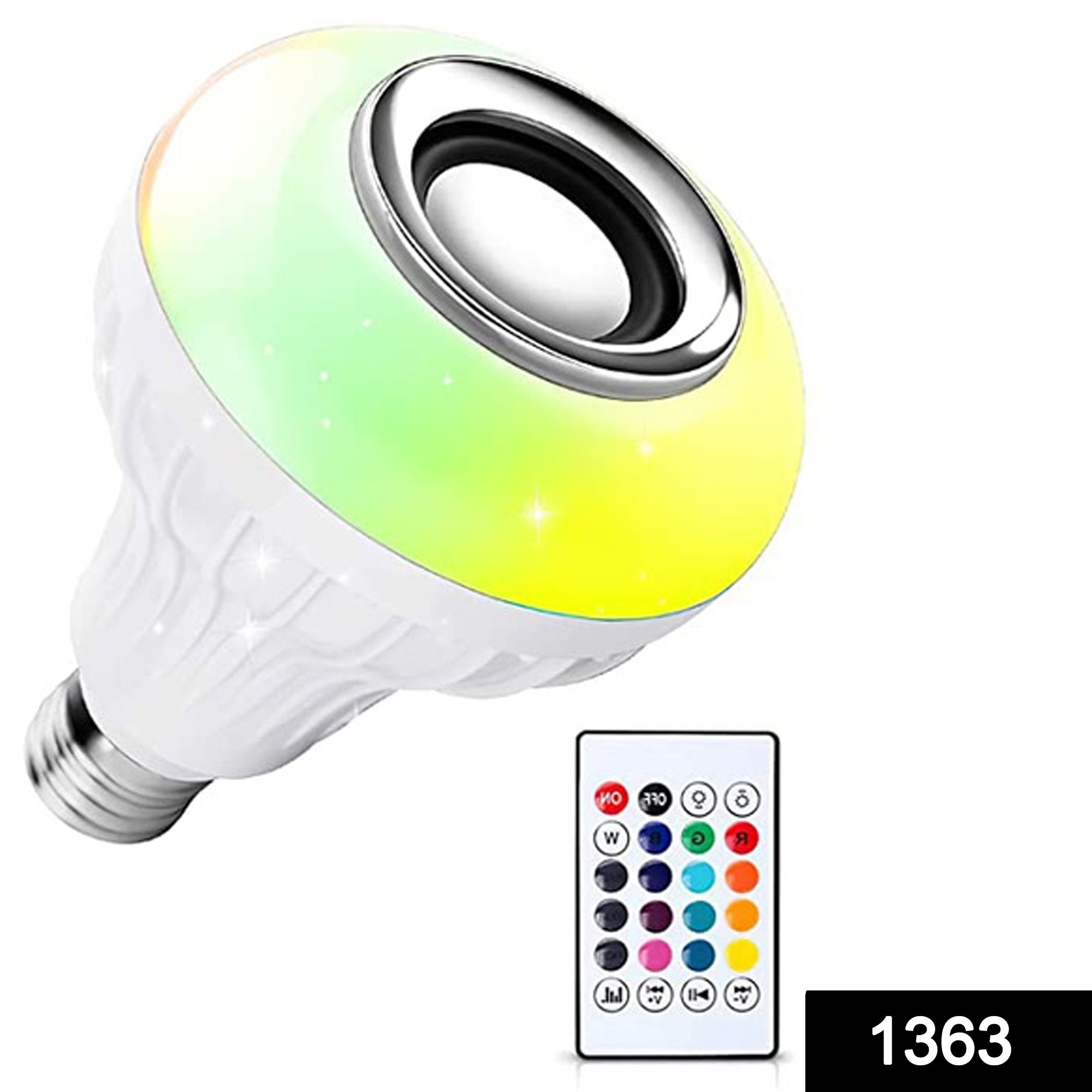 1363 Wireless Bluetooth Sensor 12W Music Multicolor LED Bulb with Remote Controller DeoDap