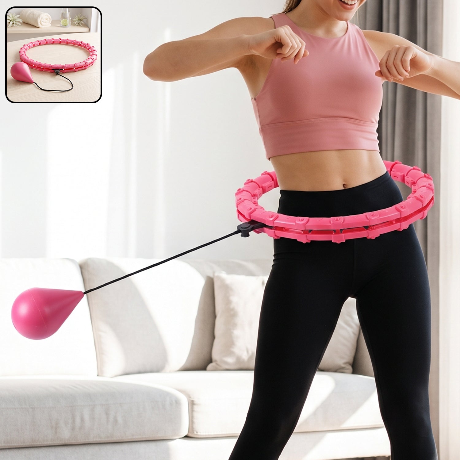 Smart hula hoop for waist exercise