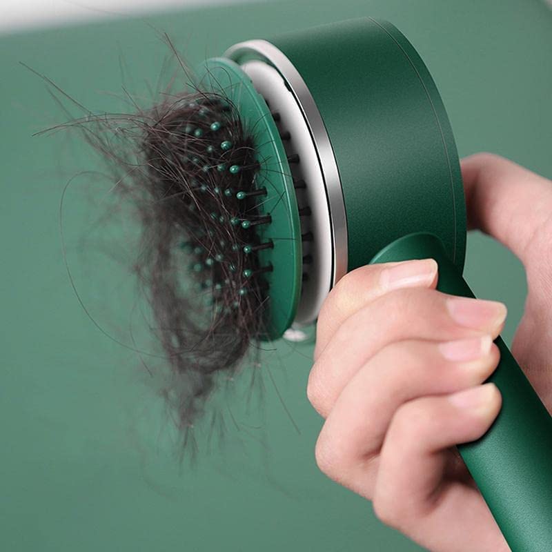 6034ï»¿ Air Cushion Massage Brush, Airbag Massage Comb with Long Handle, Self-Cleaning Hair Brush, Detangling Anti-Static for All Hair DeoDap