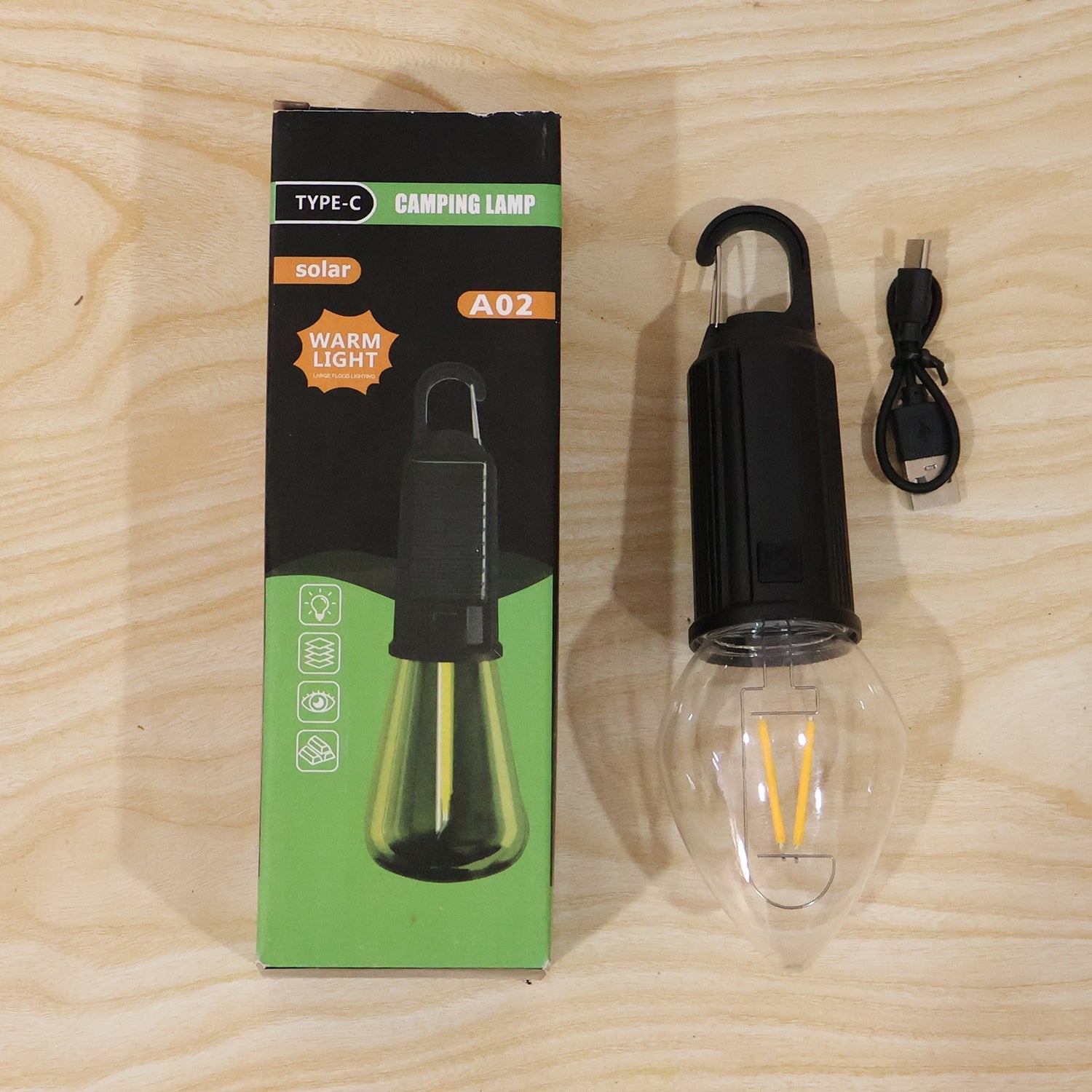 Dimensions & size guide for solar camping lamp