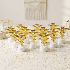Christmas tree tealight candles arranged as decoration