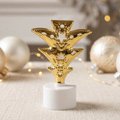 Close up of a single Christmas tree LED tealight