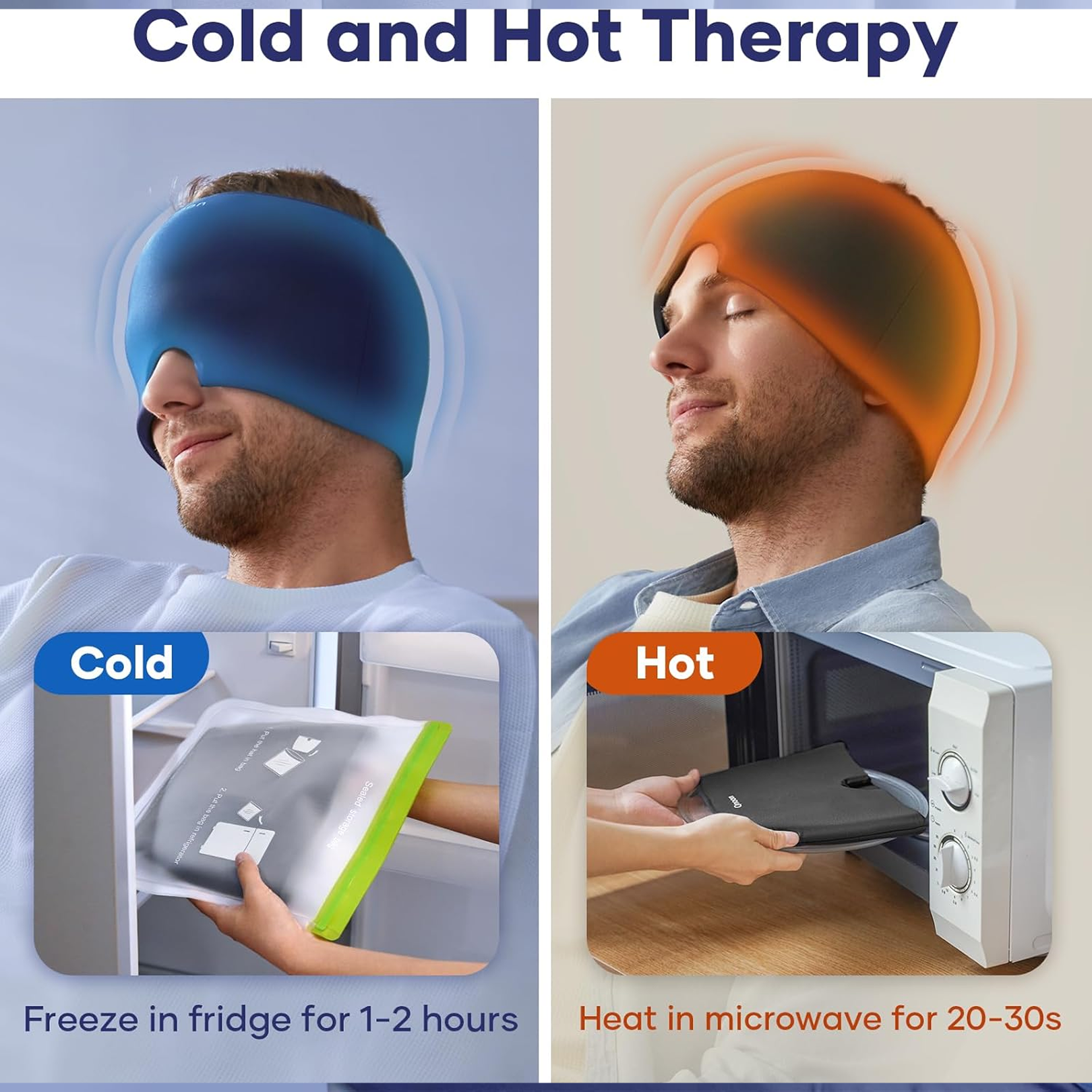 Wearable migraine cap with stretchable design