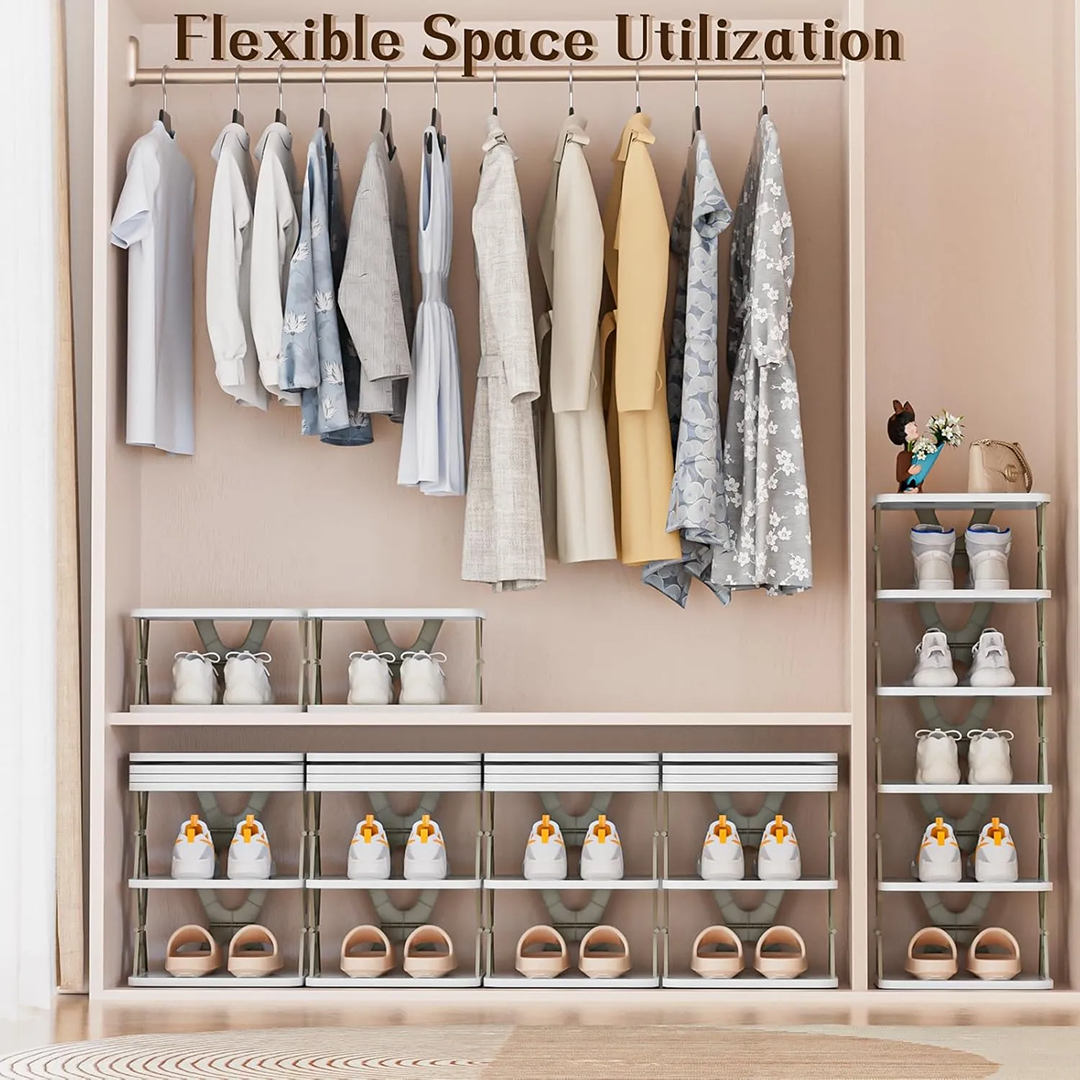 Foldable Shoe Rack 6 Layers angle view