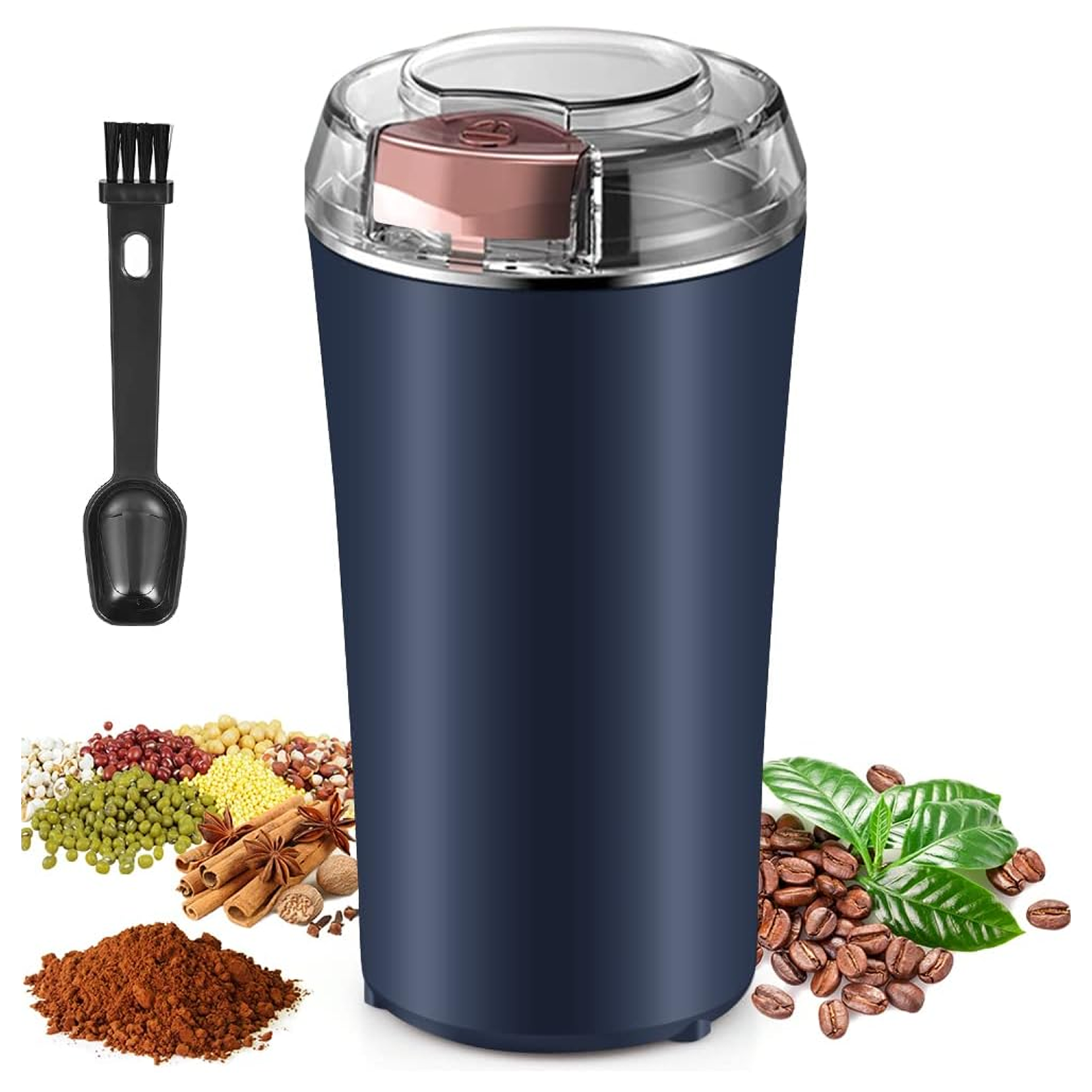 Portable 4-Blade Mini Grinder Blender in use lifestyle shot