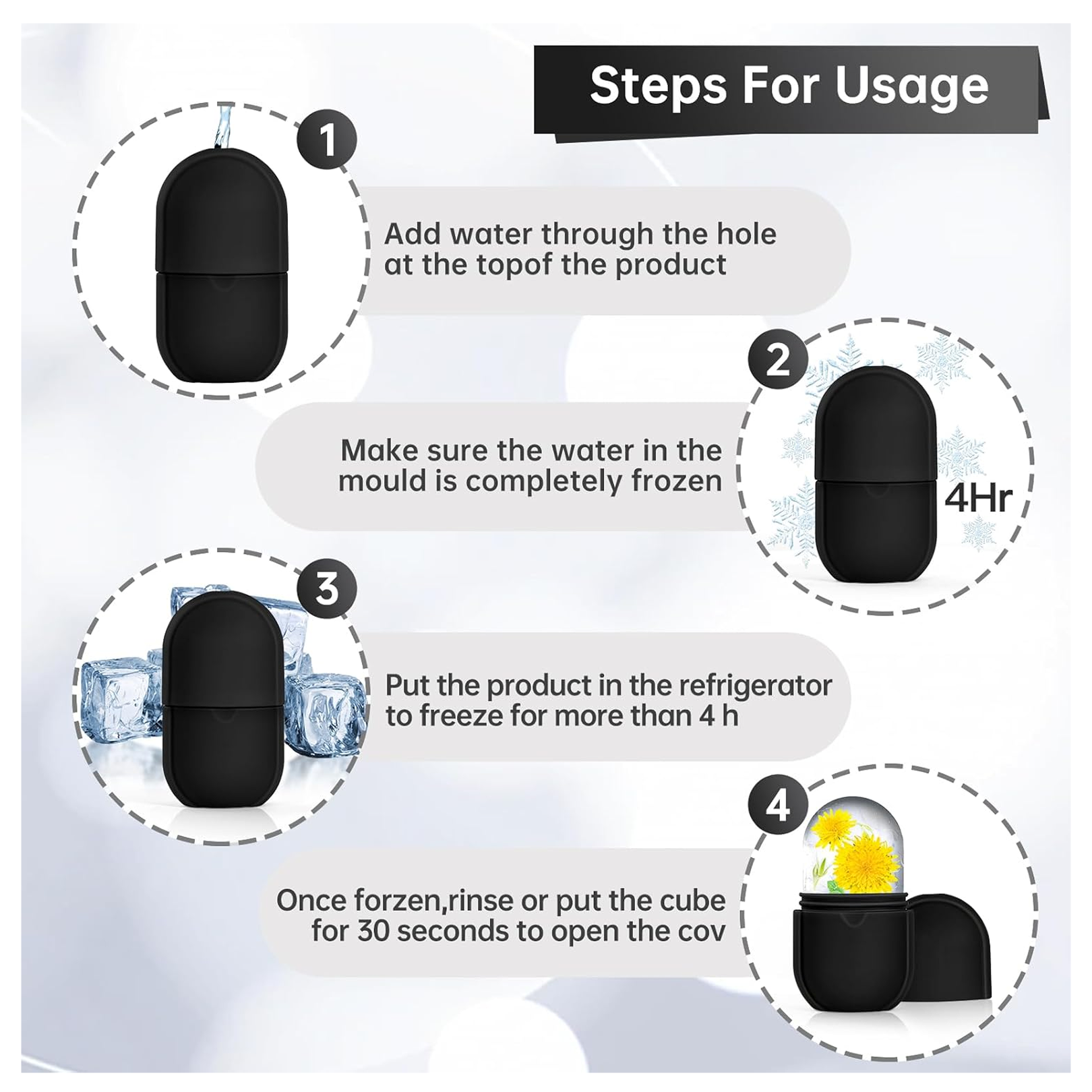 Facial massager ice roller for skin care