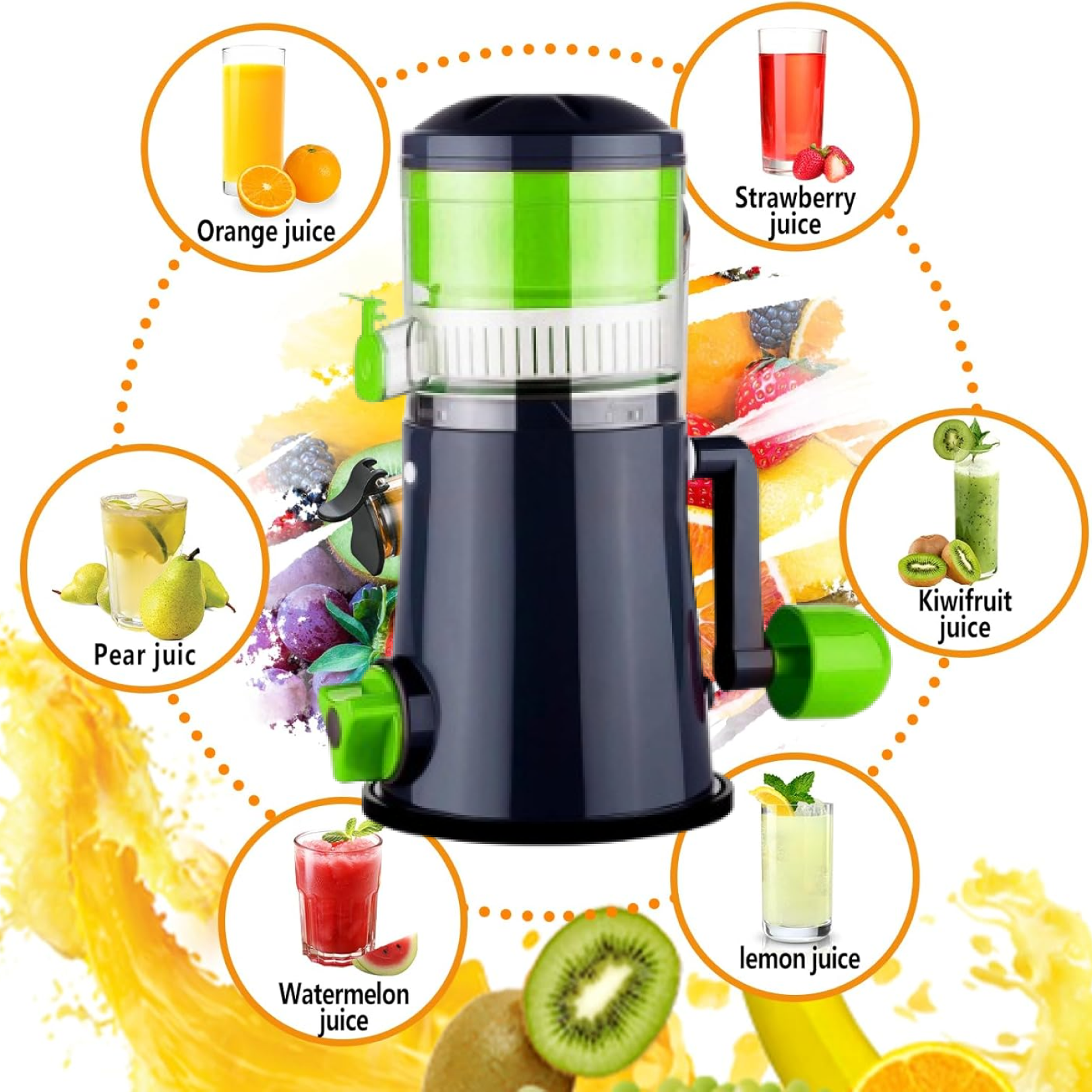 Juicer showing vacuum base lock