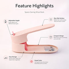Detailed View of Adjustable Shoe Rack Design