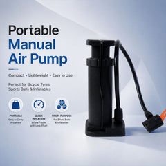 Portable mini foot pedal air pump with hose & nozzle