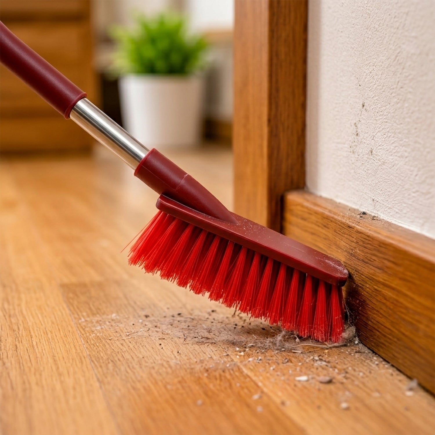 Red Corner Cleaning Brush