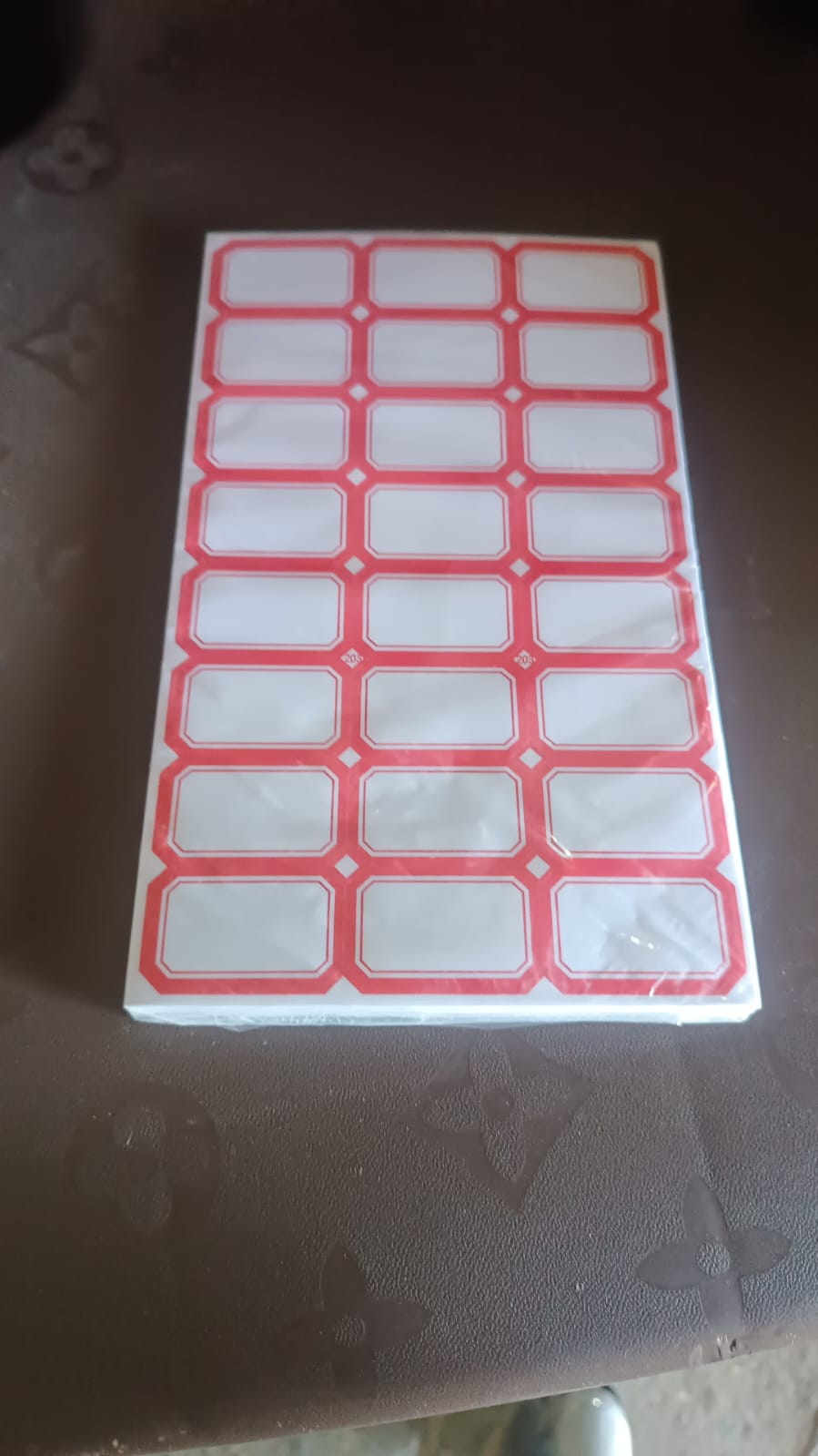 Blank writable label sticker sheets for home and office