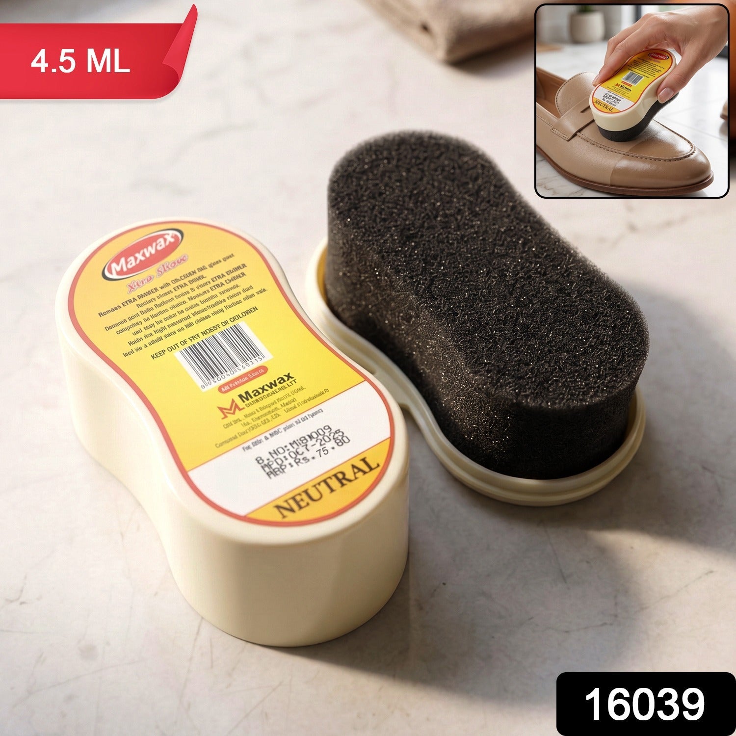 Maxwax Neutral Instant Shoe Shiner (1 Pc, 4.5 ML)
