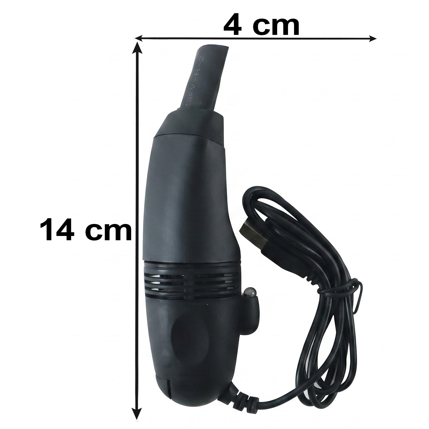 USB cable powering the mini vacuum