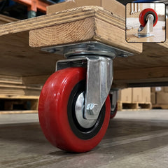 Heavy duty swivel caster wheel with plate mount