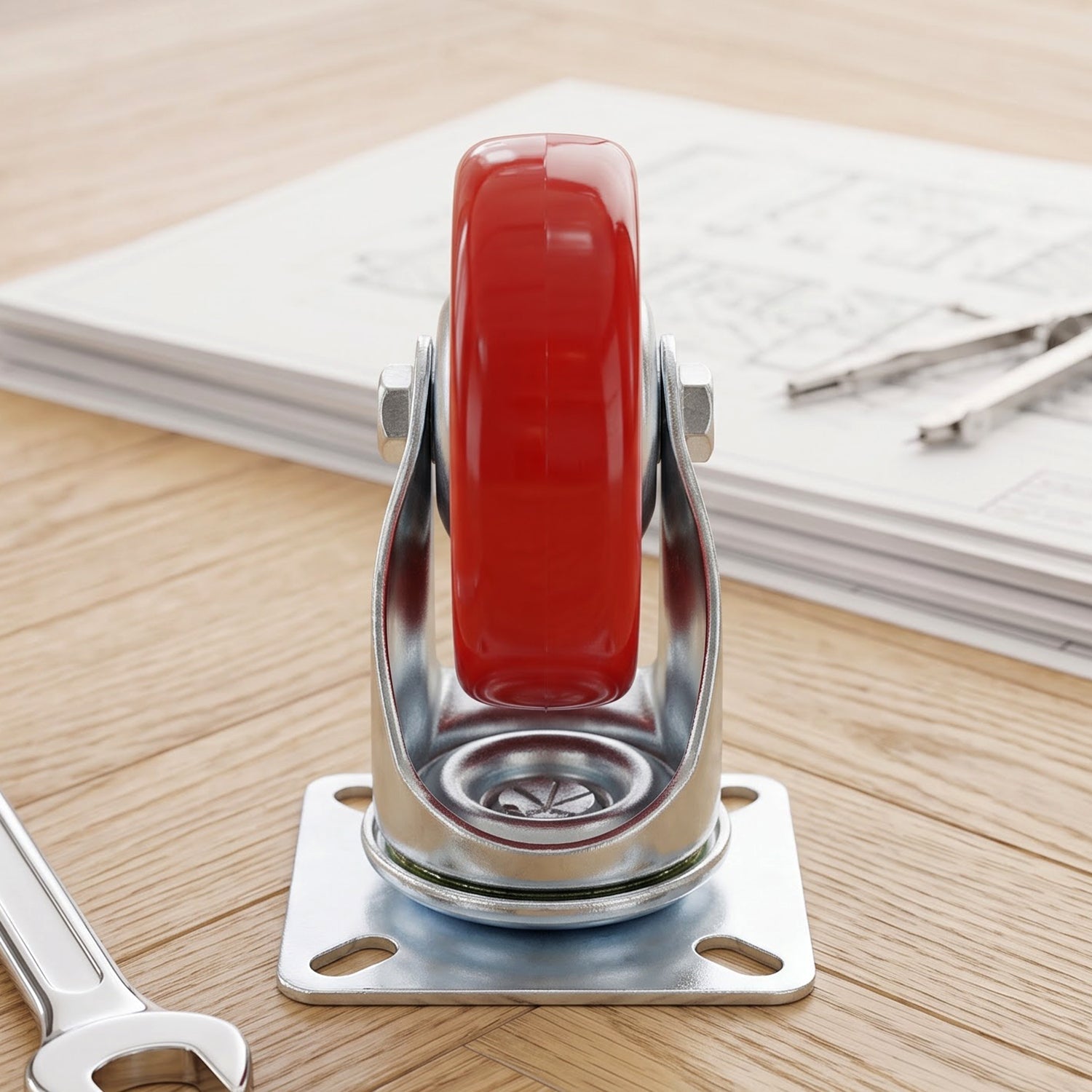 Caster used on furniture, racks and trolleys
