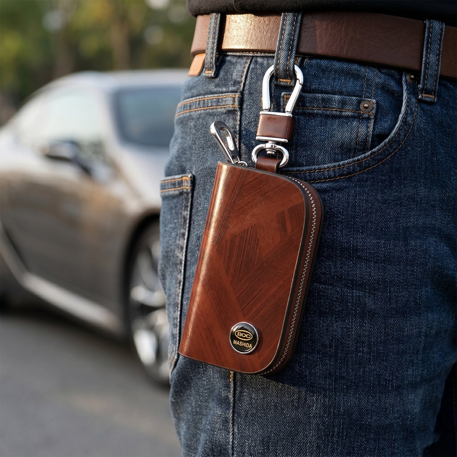 Key case snap hook use