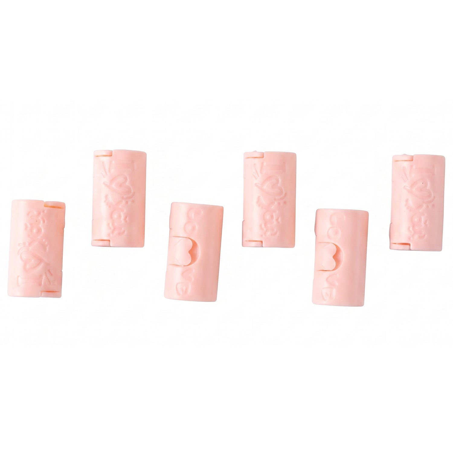 Bed sheet holder clips on white background