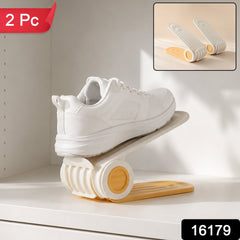 Portable adjustable shoe storage rack space saving organizer - image 2