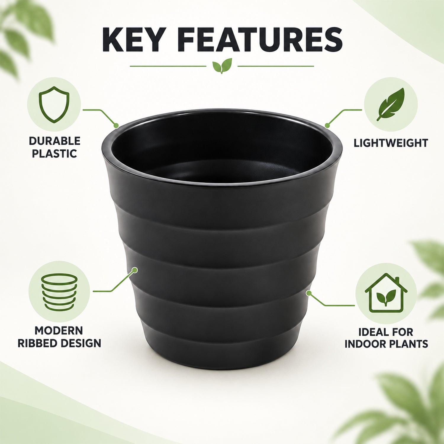 Decorative plastic flower pot product image 8