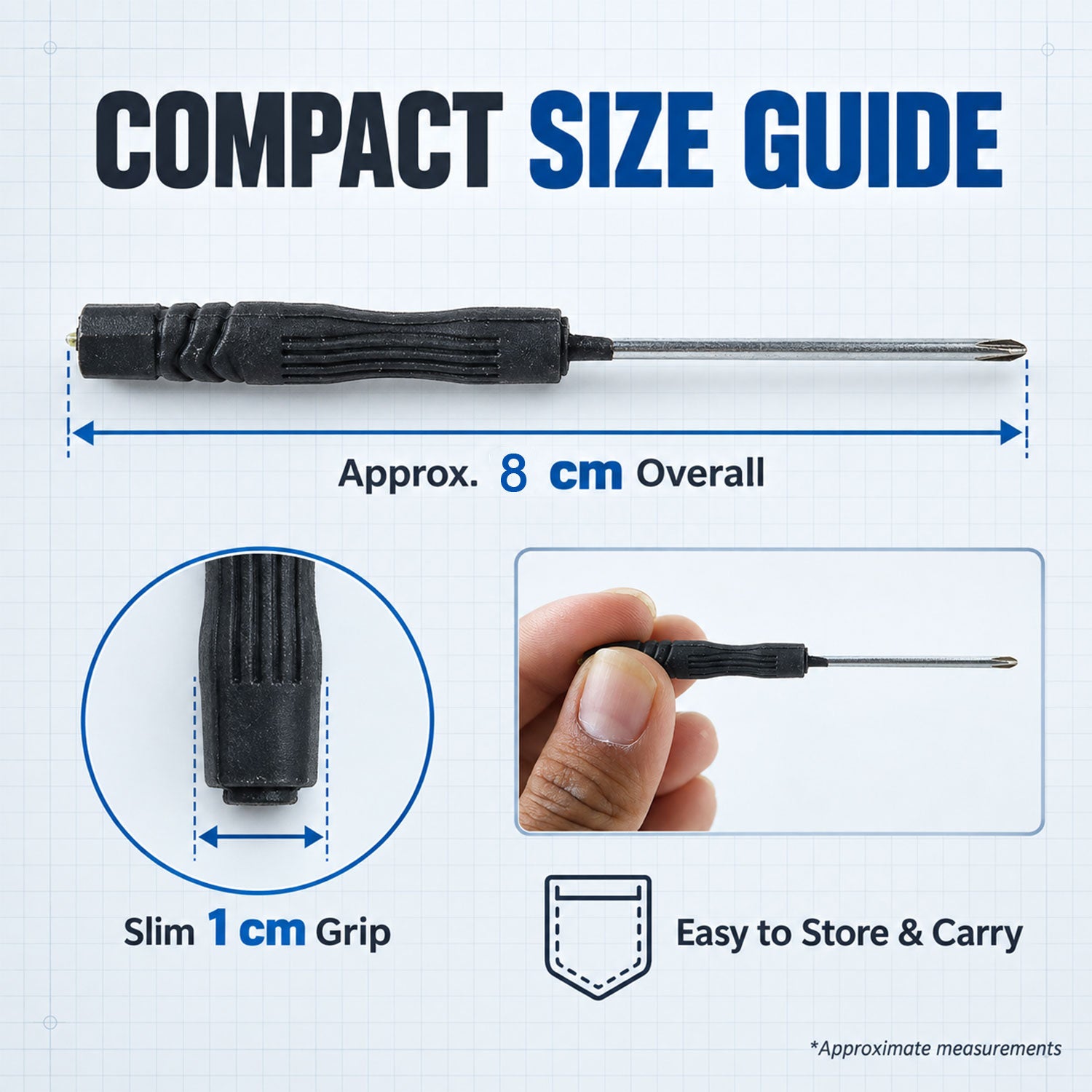 Screwdriver set size guide
