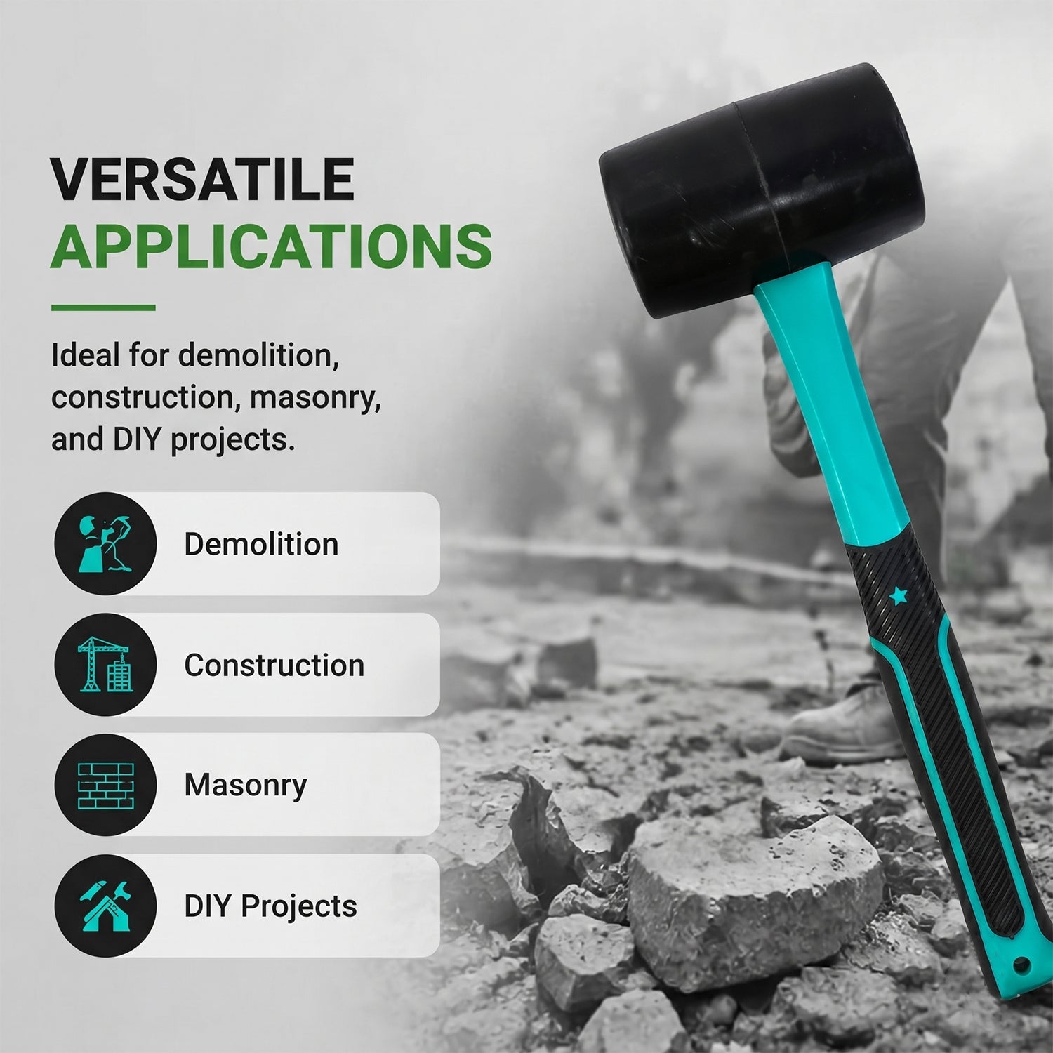 Sledge hammer non slip grip