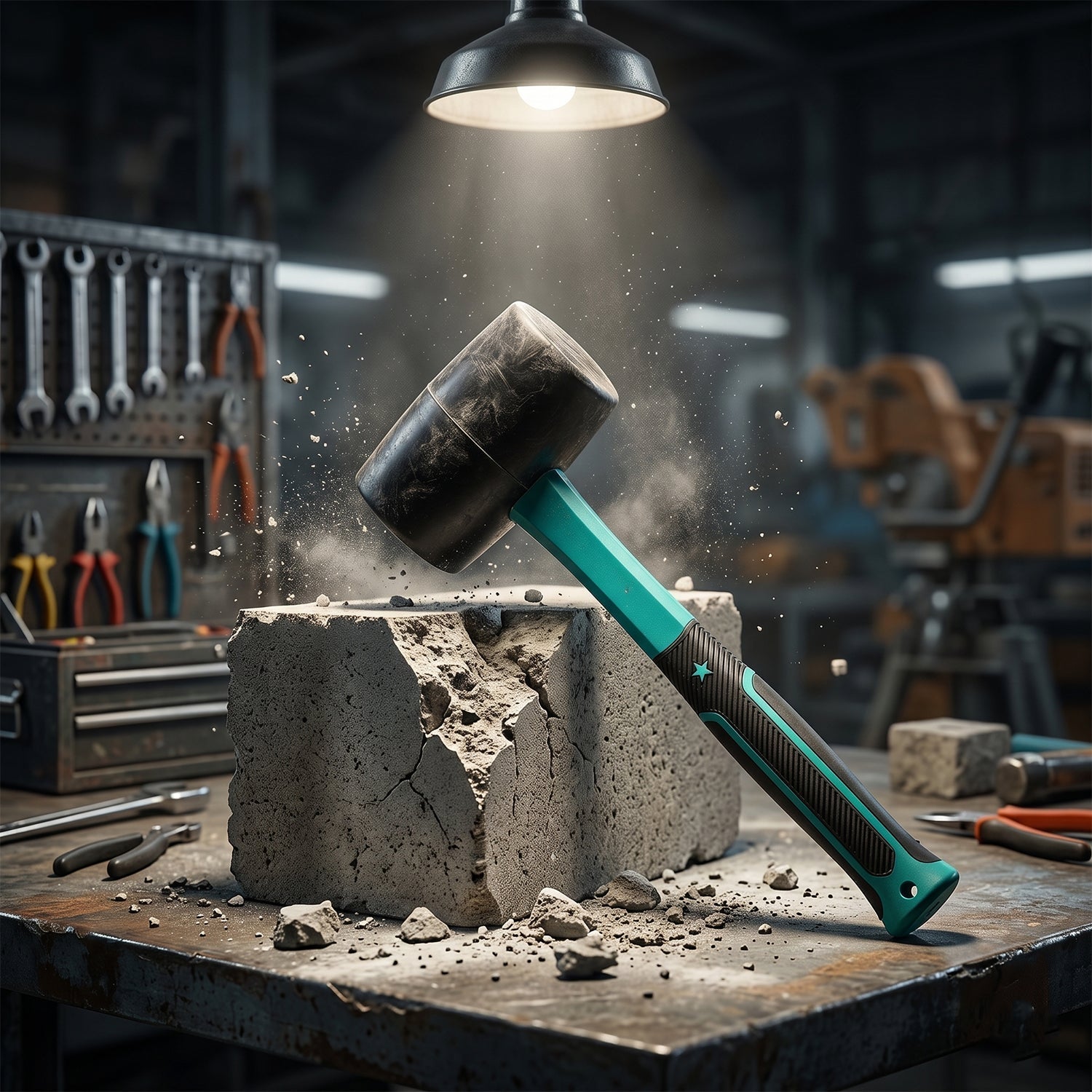 Rubber mallet head detail