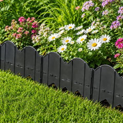 Edging panels joined around a lawn