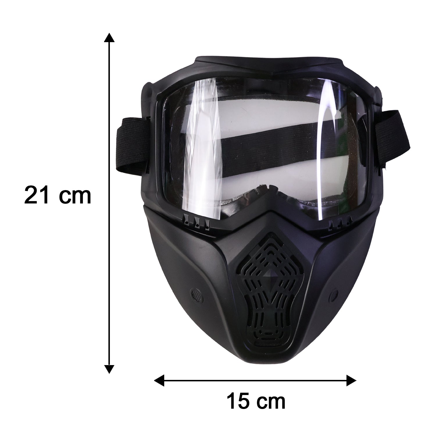 Bike Goggle Face Mask Size Guide Diagram