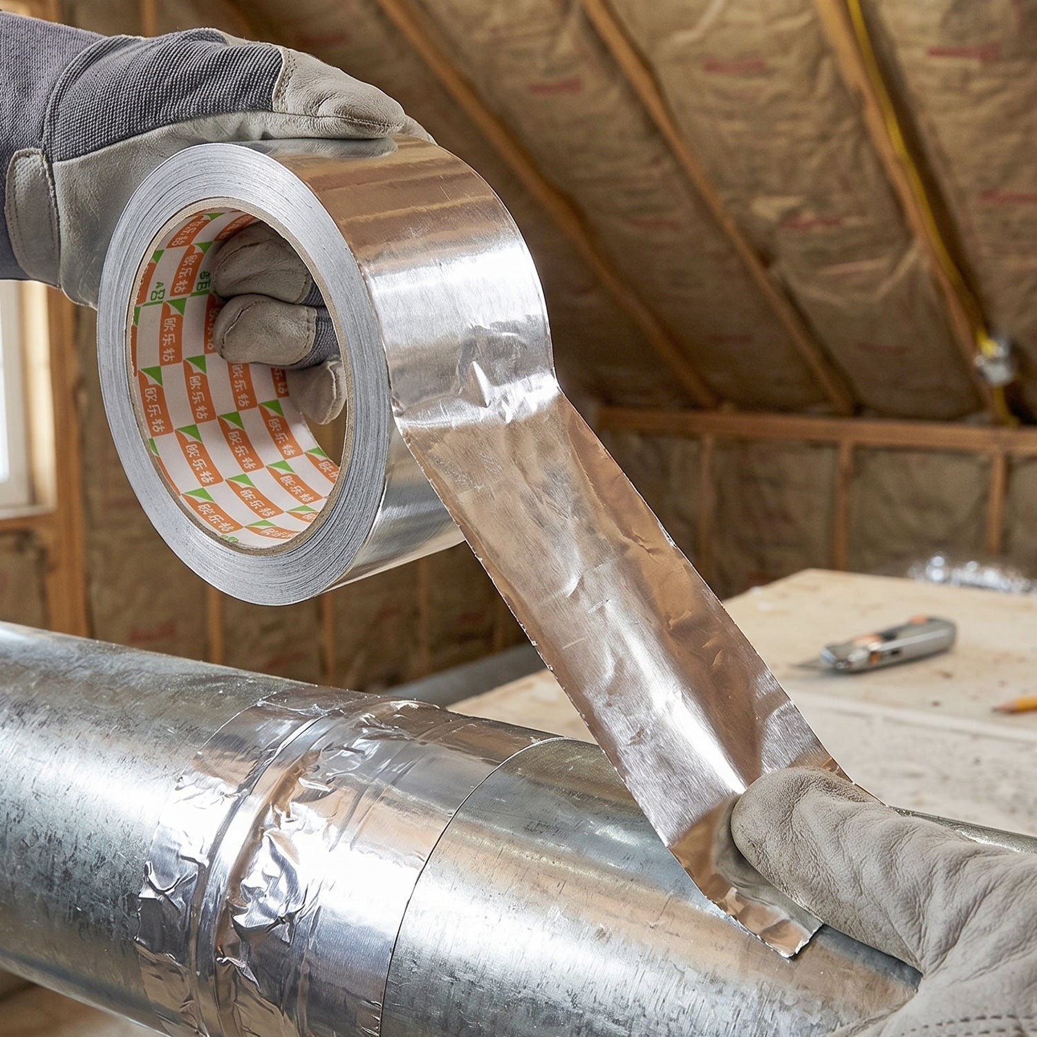 Aluminium tape duct repair