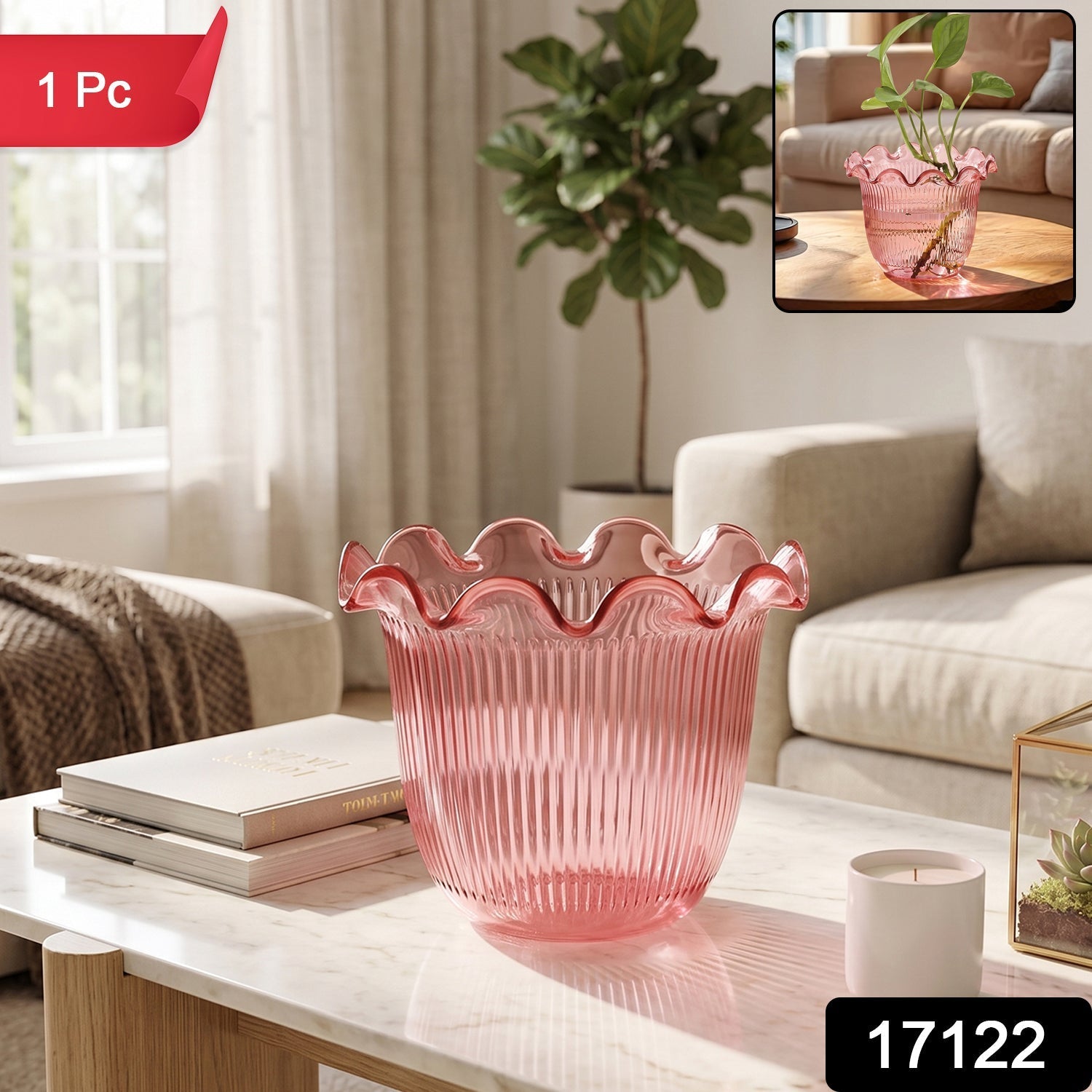 Ruffled flower pot pack