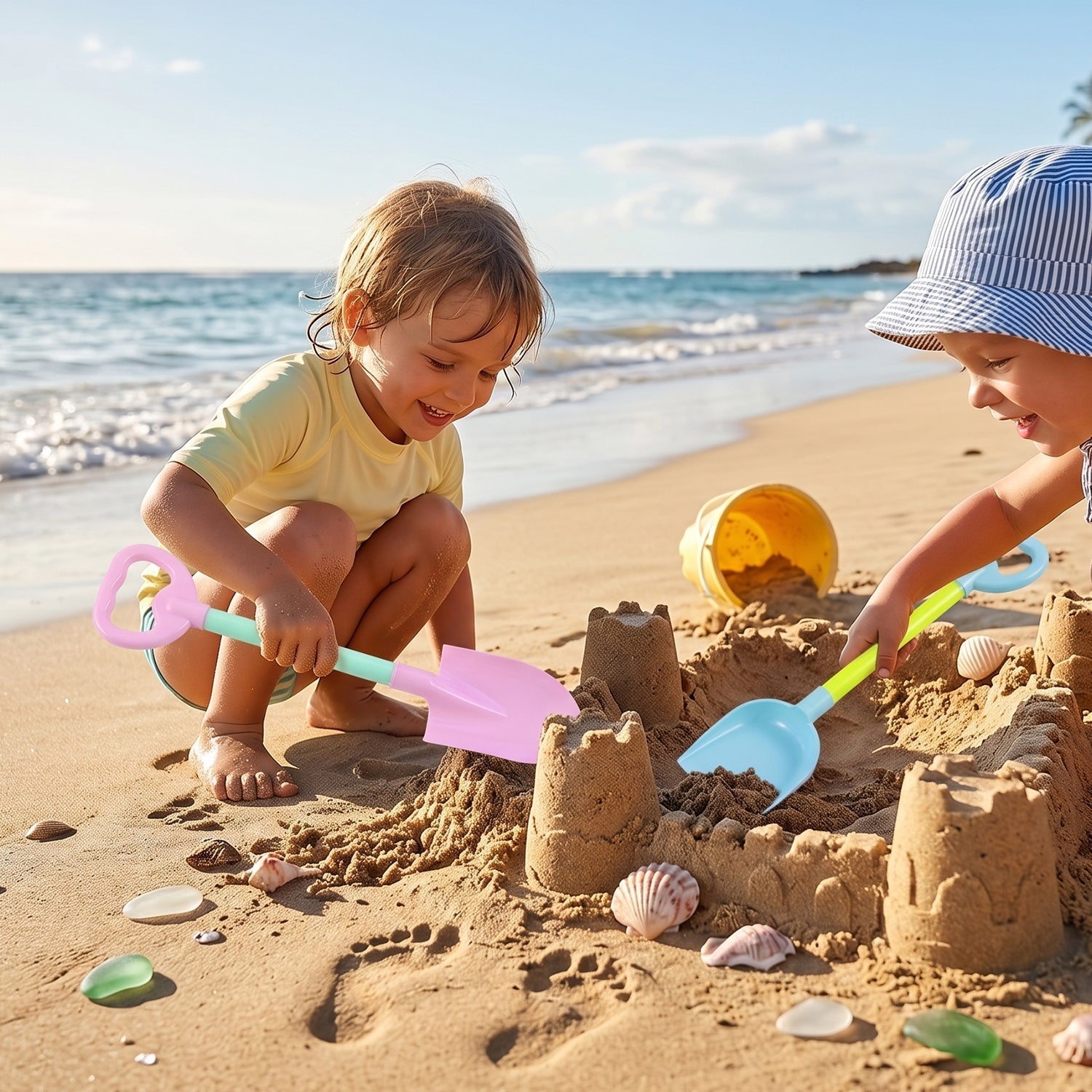 Kids sand shovel beach play