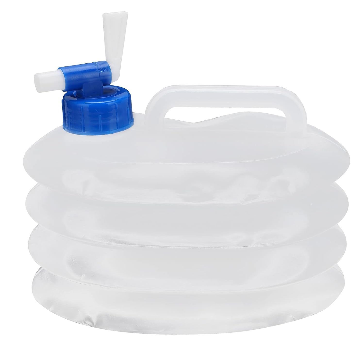 5 liter white collapsible water container with carry handle