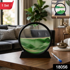 Round sand art picture frame with display stand, 1 piece