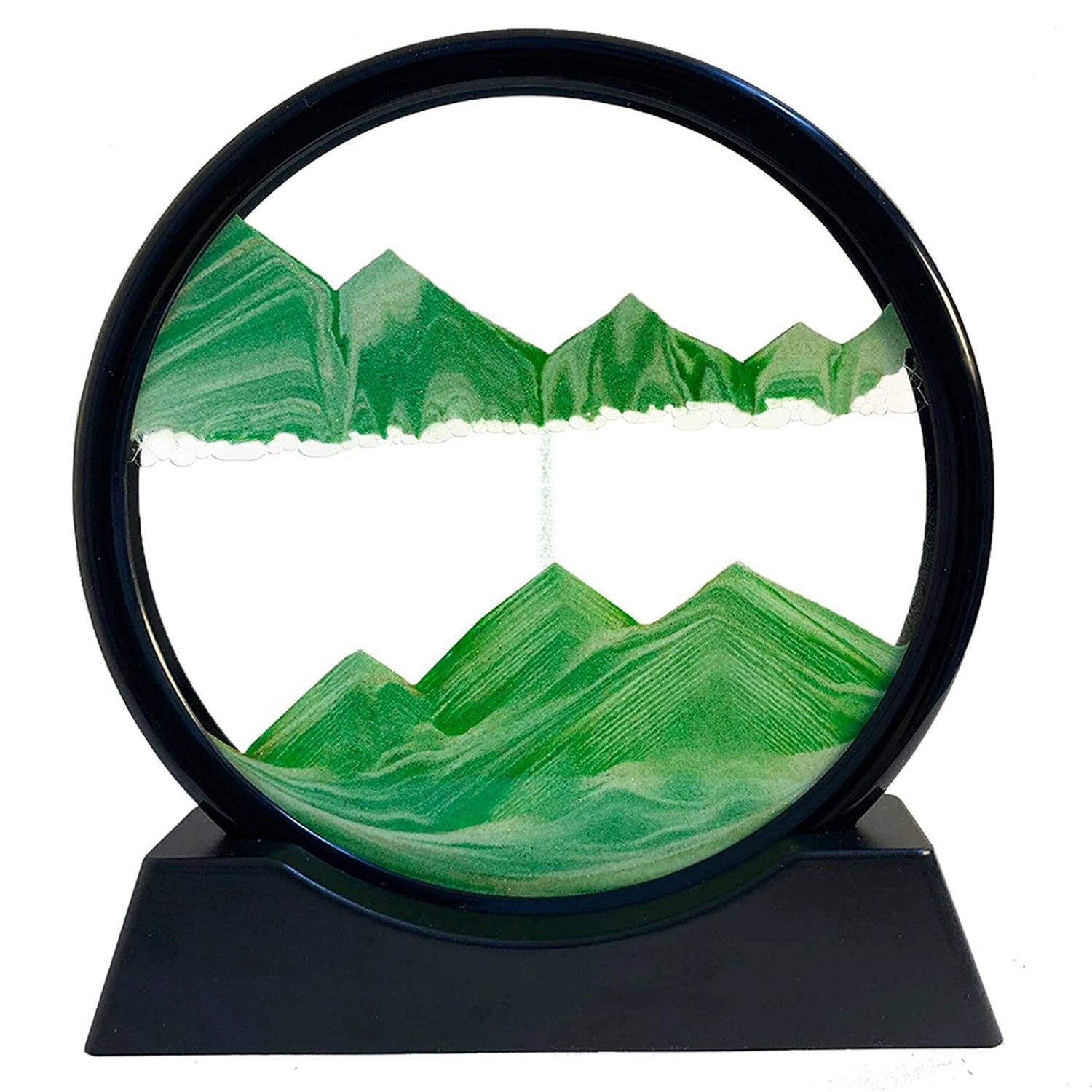 3D moving sand art frame on white background