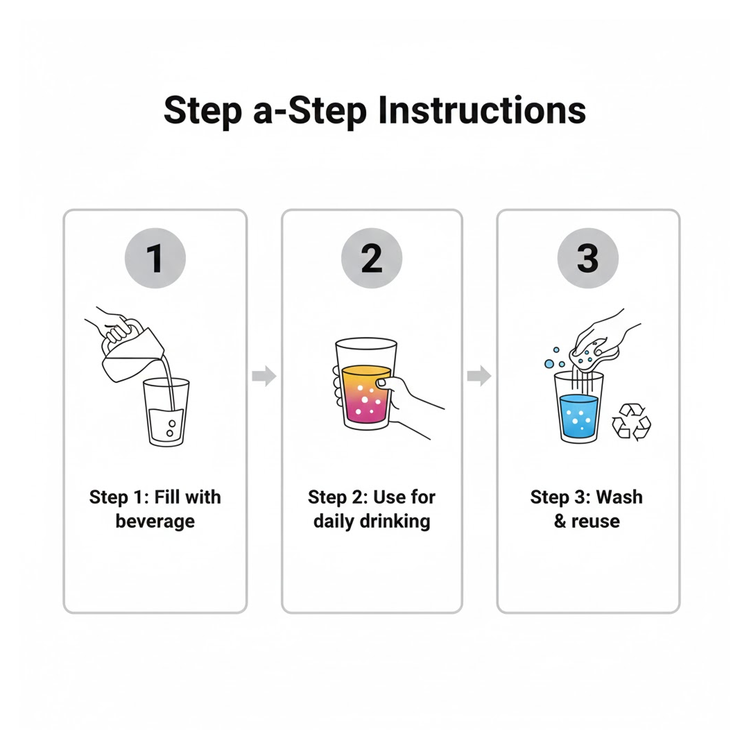 Apex Welcome Plastic Glass Set for Daily Use â€“ Set of 6