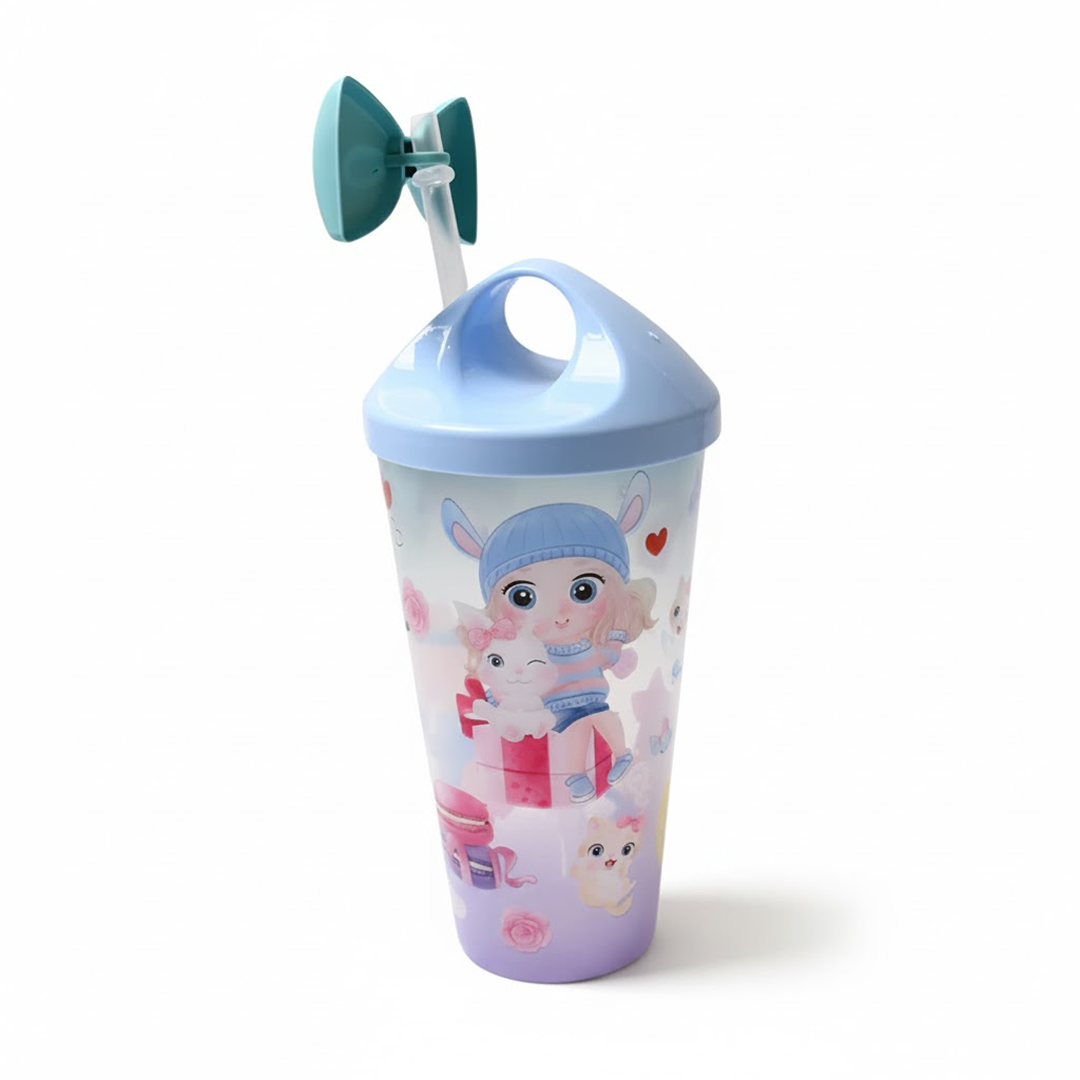 Unicorn Kids Water Bottle with Spill-Proof Straw Lid