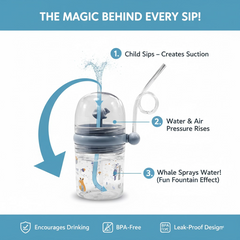 Whale Spray Sippy Cup top detail