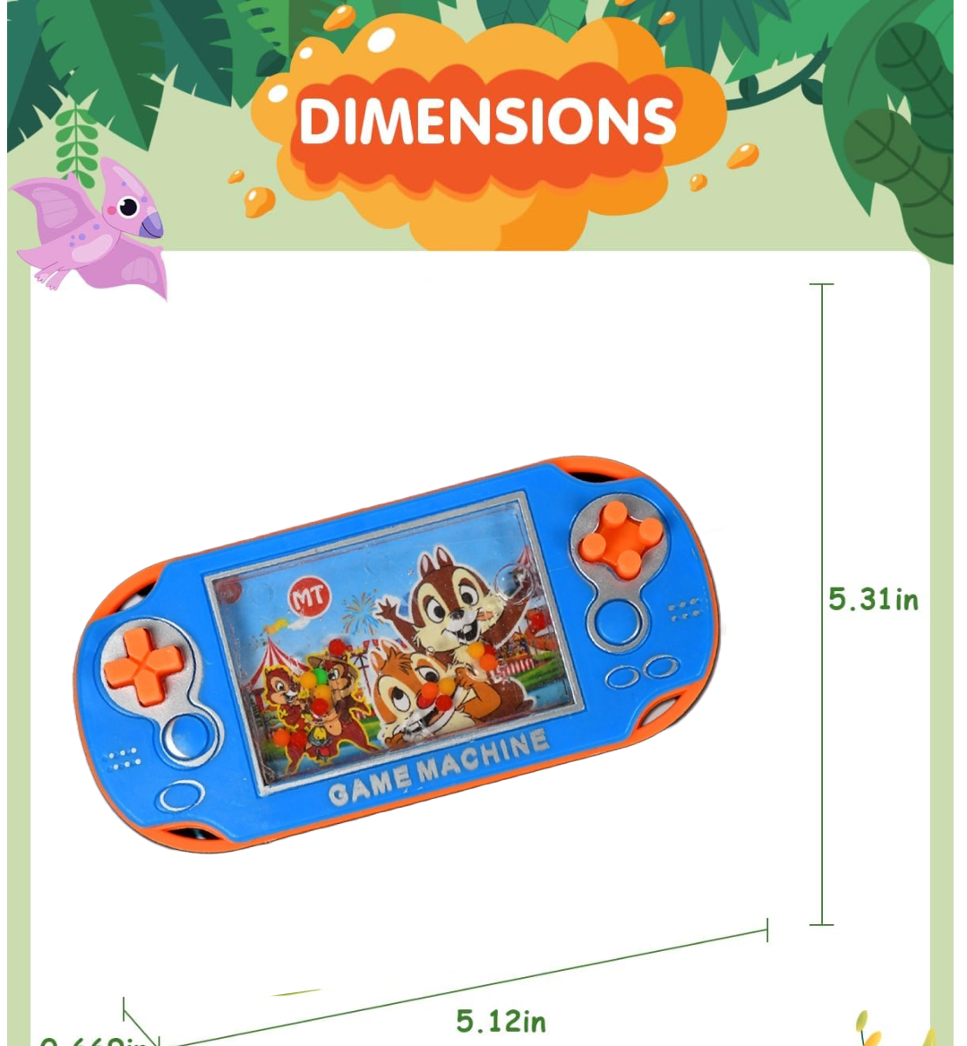 Educational handheld water game toy showcasing design
