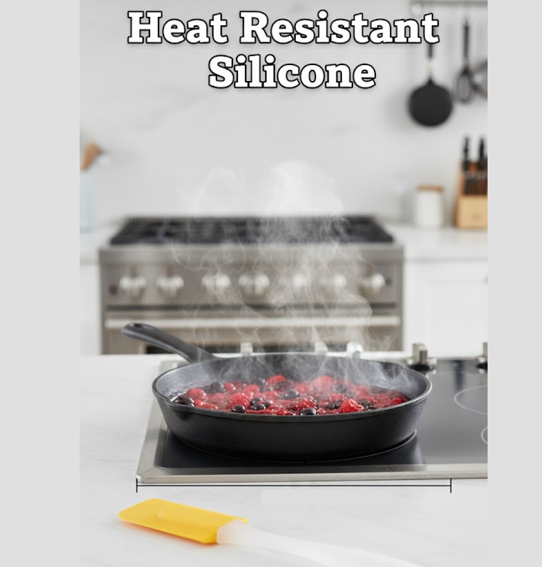 Silicone spatula for baking and spreading