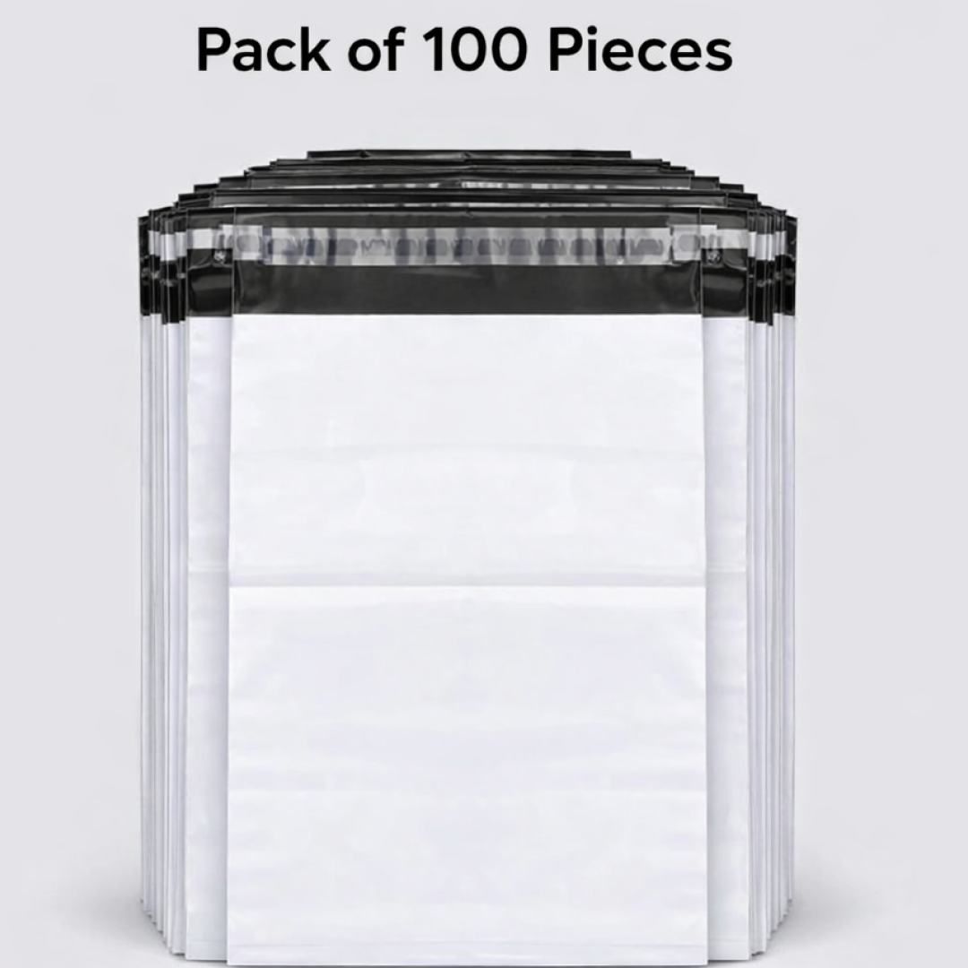 Multiple tamper proof courier bags stacked