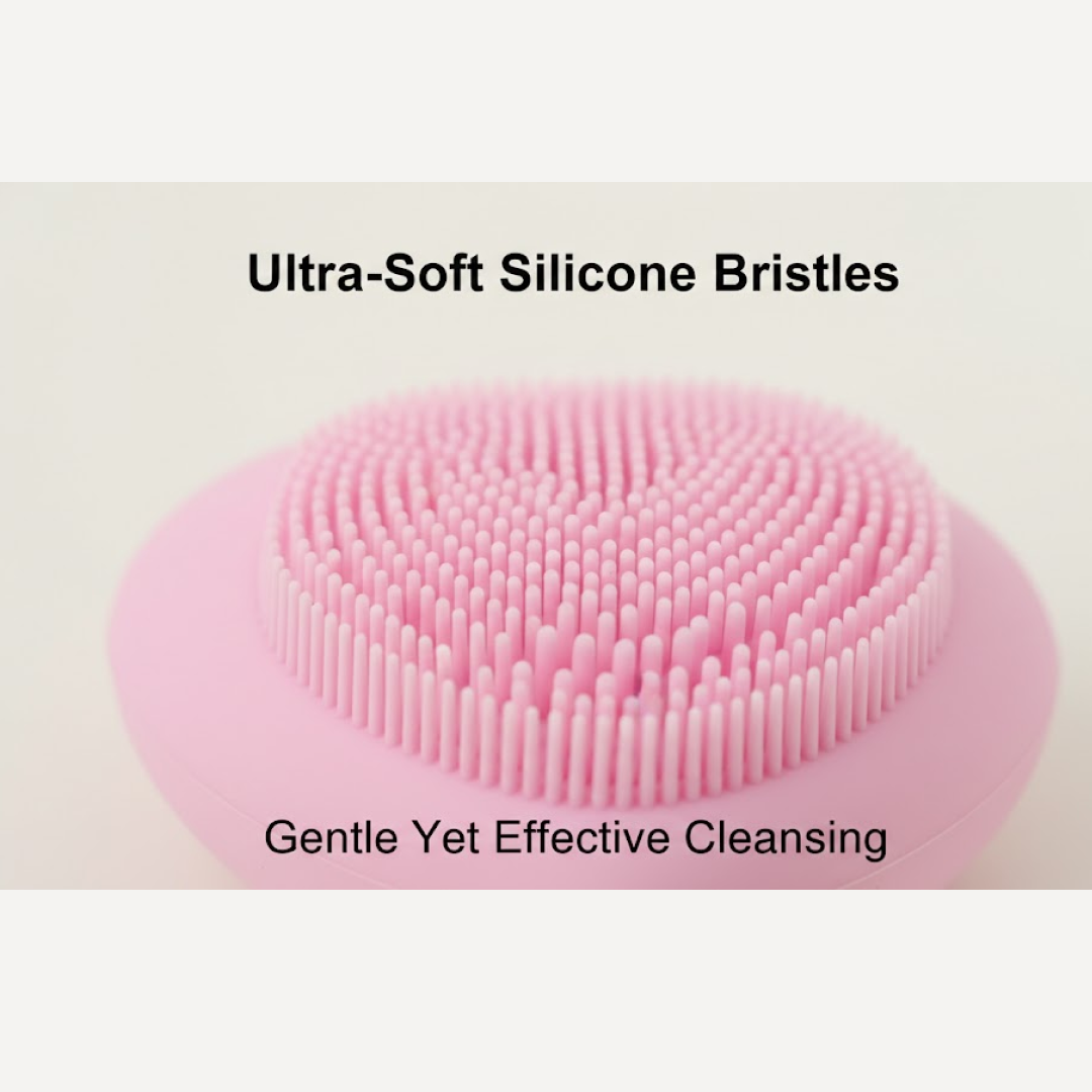 Silicone face scrubber with vibration function