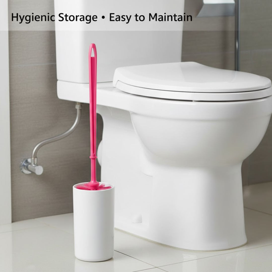 Multicolor round hockey stick shape toilet brush