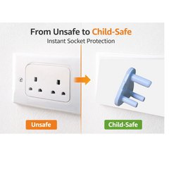 Smooth white small safety socket cover for child protection