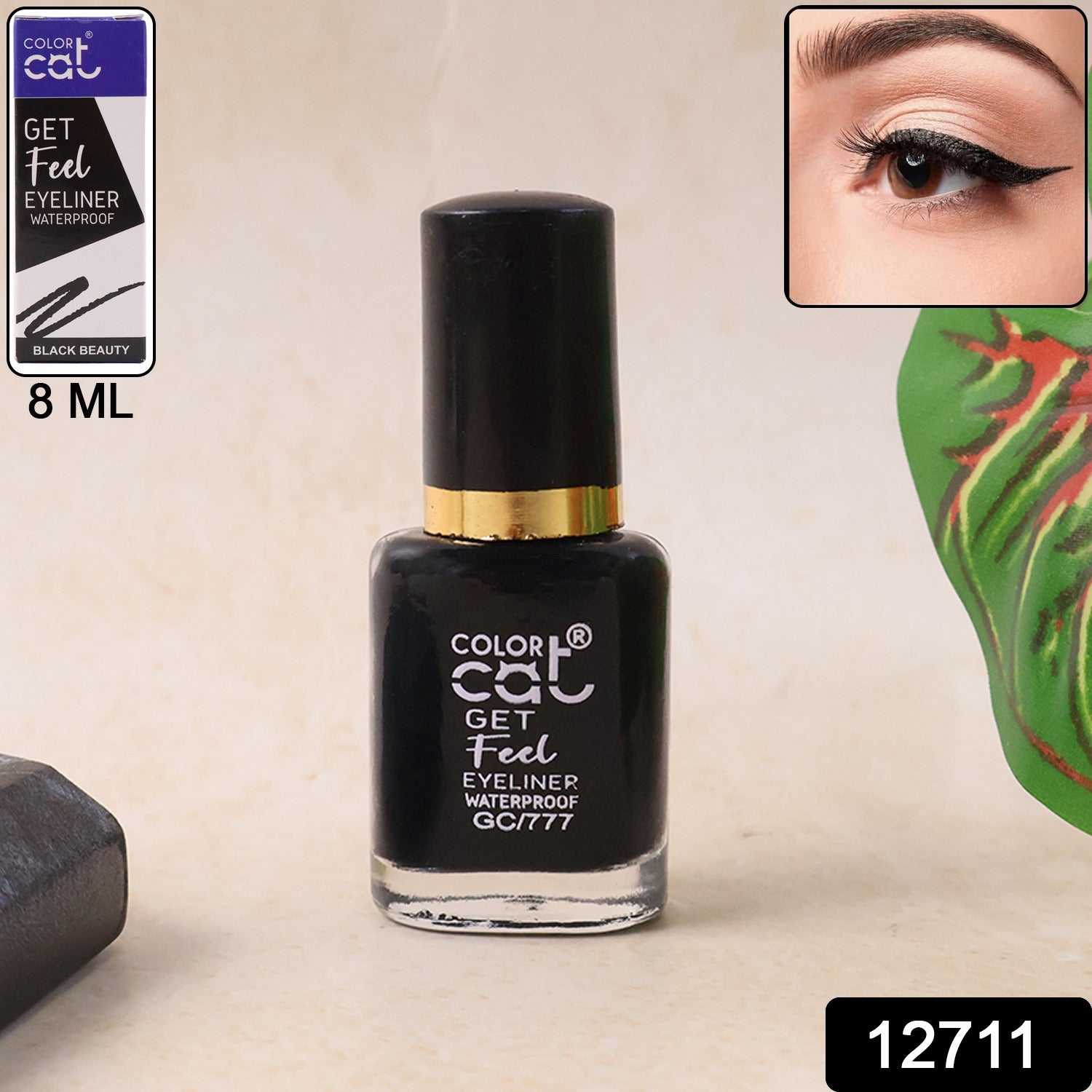 Premium Color Cat Get Feel Waterproof Eyeliner (8 ML / 1 Pc)