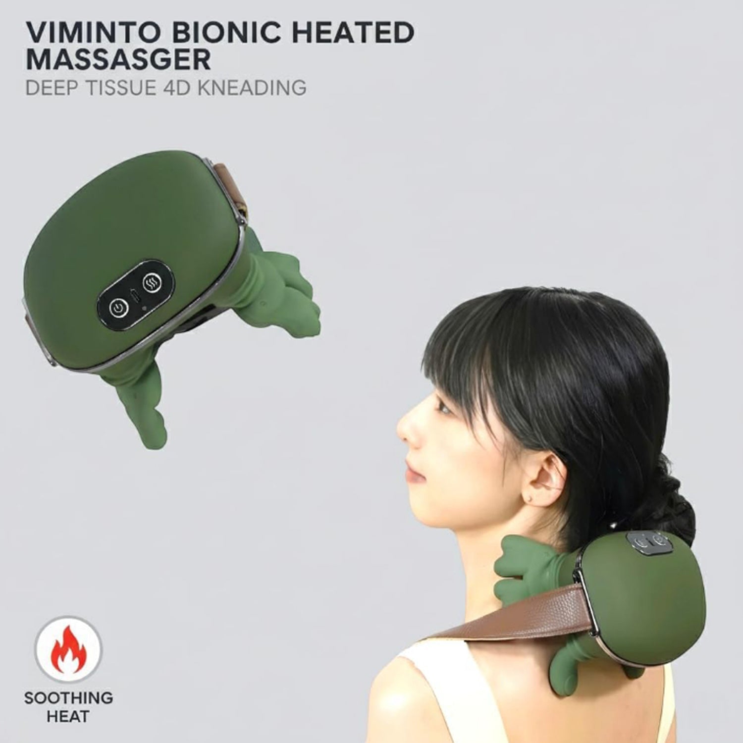 Ergonomic rechargeable neck & shoulder massager