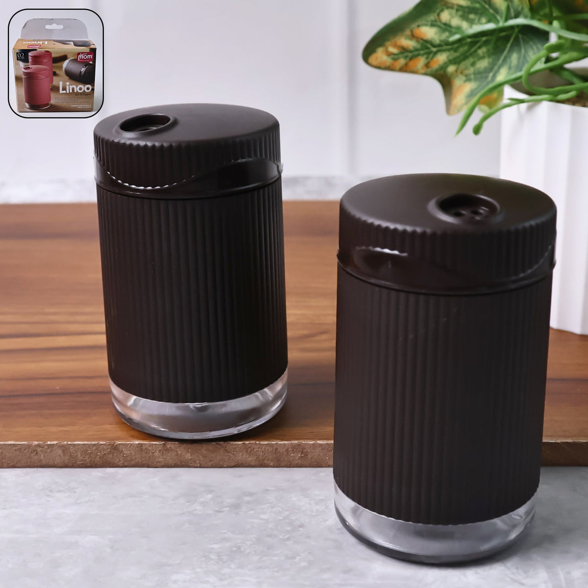 Supermom Linoo Salt & Pepper Dispenser Set (2 Pc)
